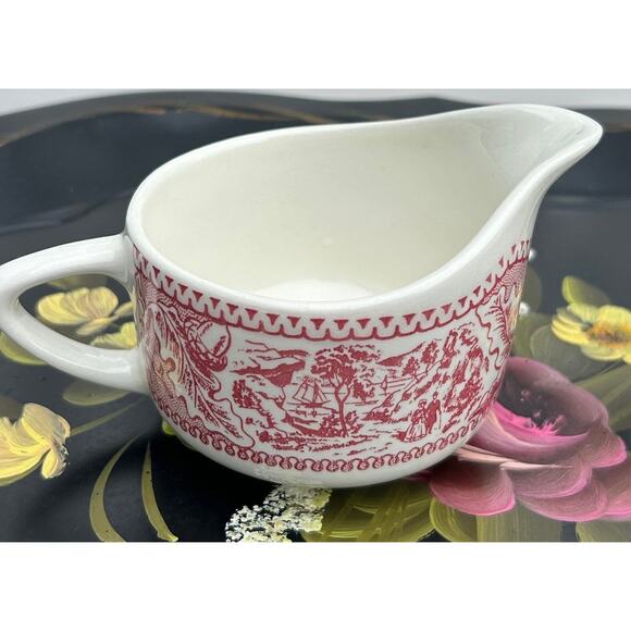 Cream and Sugar Bowl Set Memory Lane Pink/White Wedding Mom Gift Royal China - Picture 5 of 10